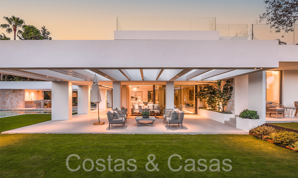 First class renovated luxury villa for sale with golf course views in Nueva Andalucia's golf valley, Marbella 70223