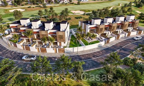 New development of 8 townhouses for sale adjacent to the golf course in Estepona 70550