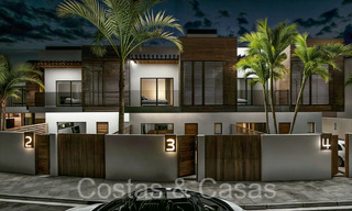 New development of 8 townhouses for sale adjacent to the golf course in Estepona 70566 