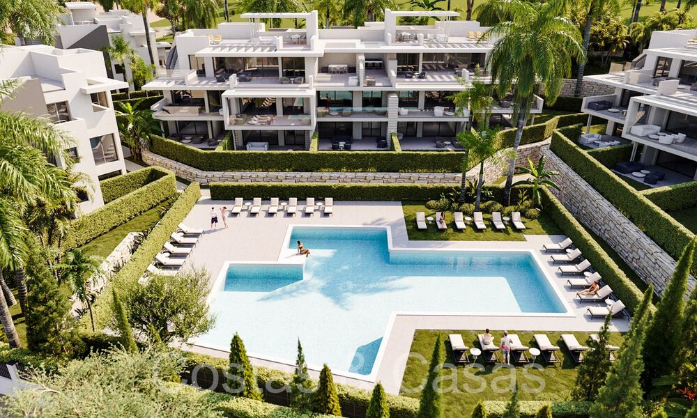 New project with luxury apartments and penthouses for sale within walking distance of the beach in Estepona 71092