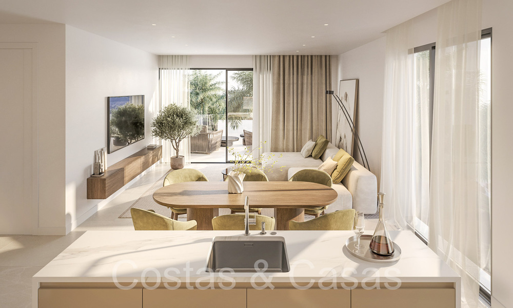 New project with luxury apartments and penthouses for sale within walking distance of the beach in Estepona 71112