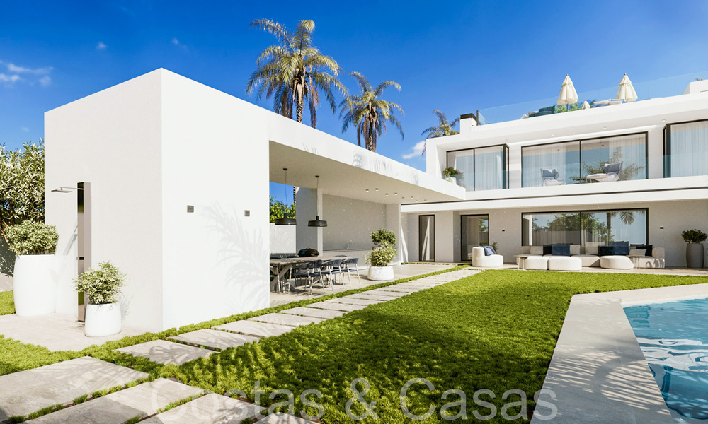 First class new build villa with contemporary design for sale in the exclusive Cascada de Camojan on Marbella’s Golden Mile 71325