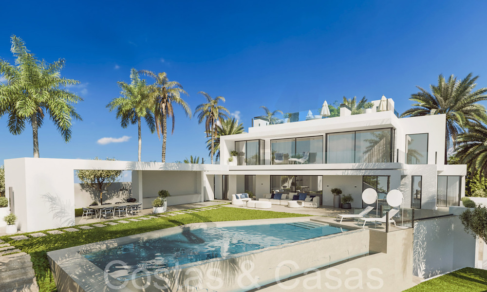 First class new build villa with contemporary design for sale in the exclusive Cascada de Camojan on Marbella’s Golden Mile 71357