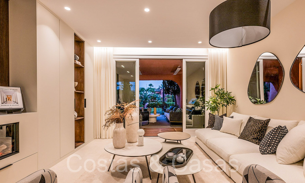 Luxurious ground floor apartment for sale in a five star beach complex on the New Golden Mile between Marbella and Estepona 71373