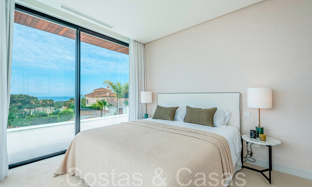 New and move-in ready, modern style villa for sale with sea views, beachside east of Marbella city centre 71447