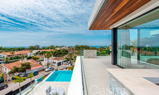 New and move-in ready, modern style villa for sale with sea views, beachside east of Marbella city centre 71449 