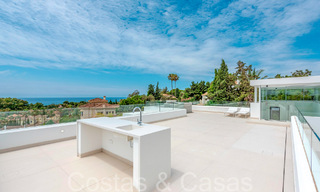 New and move-in ready, modern style villa for sale with sea views, beachside east of Marbella city centre 71454 