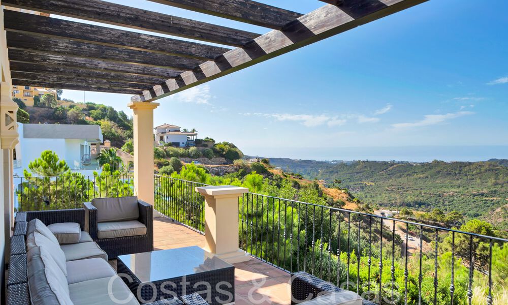 Timeless Spanish luxury villa with panoramic sea views for sale in a gated urbanization of Marbella - Benahavis 71577