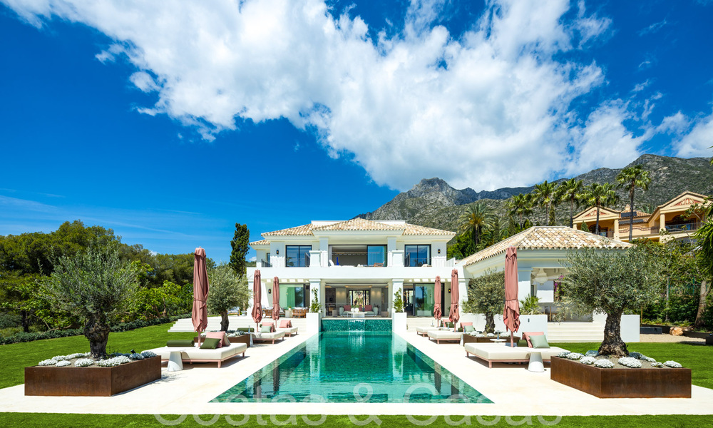 Stately luxury villa for sale in a Mediterranean style in the upscale residential area of Sierra Blanca on Marbella's Golden Mile 71619