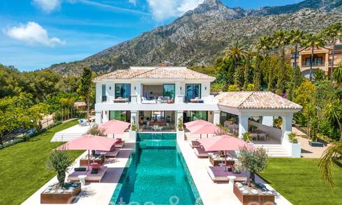 Stately luxury villa for sale in a Mediterranean style in the upscale residential area of Sierra Blanca on Marbella's Golden Mile 71623