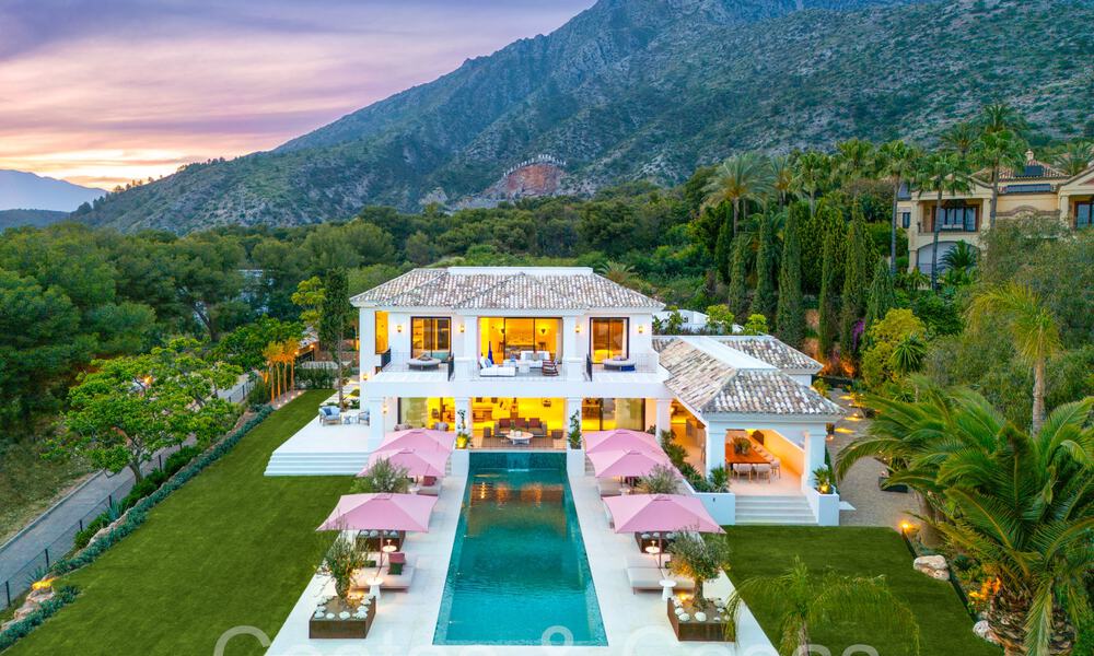 Stately luxury villa for sale in a Mediterranean style in the upscale residential area of Sierra Blanca on Marbella's Golden Mile 71624