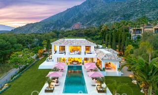 Stately luxury villa for sale in a Mediterranean style in the upscale residential area of Sierra Blanca on Marbella's Golden Mile 71624 