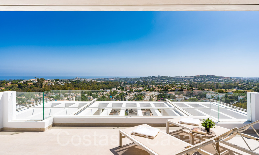 Stylish contemporary luxury Mediterranean penthouse for sale with unobstructed panoramic views in Nueva Andalucia, Marbella 71923