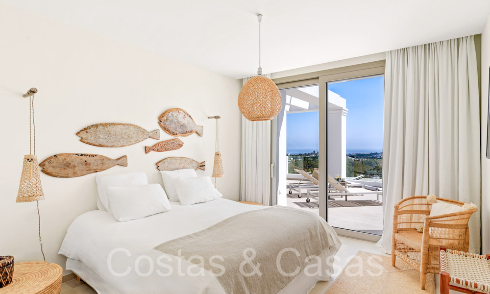 Stylish contemporary luxury Mediterranean penthouse for sale with unobstructed panoramic views in Nueva Andalucia, Marbella 71953