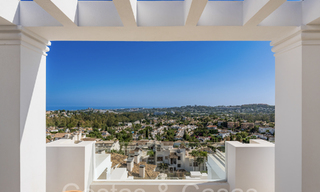 Stylish contemporary luxury Mediterranean penthouse for sale with unobstructed panoramic views in Nueva Andalucia, Marbella 72119 