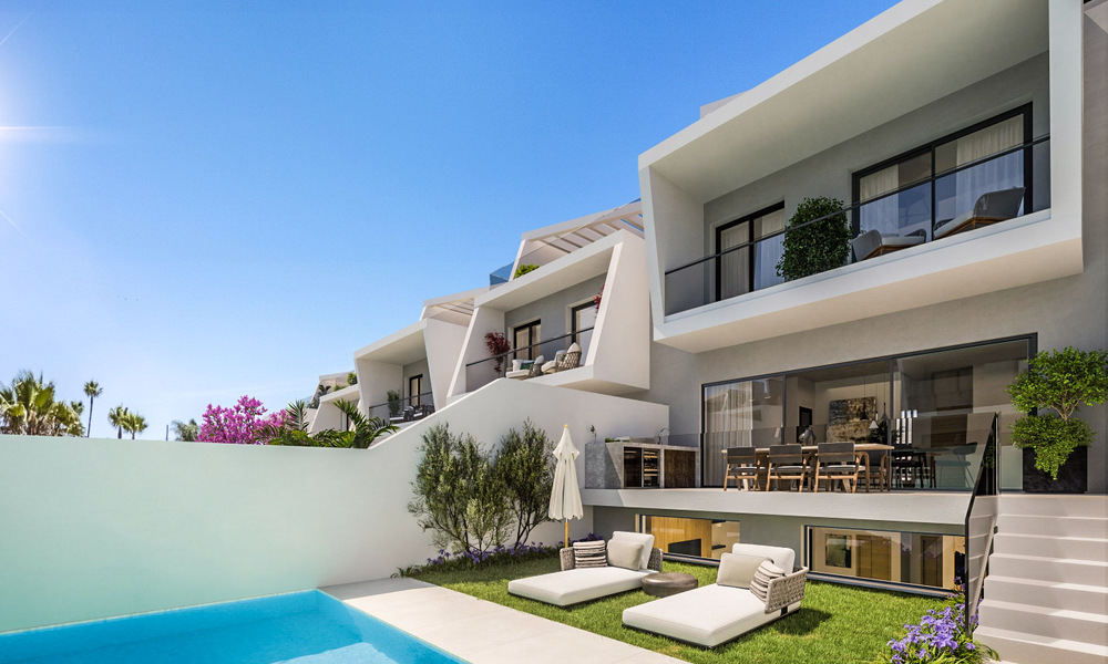 Architectural new build townhouses for sale on the New Golden Mile, between Marbella and Estepona 72190