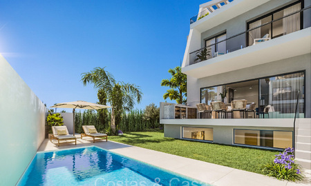 Architectural new build townhouses for sale on the New Golden Mile, between Marbella and Estepona 72191