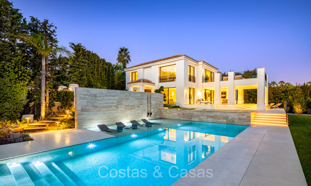 Stately luxury villa with modern Mediterranean architecture for sale in the prestigious residential area of Sierra Blanca in Marbella 72434