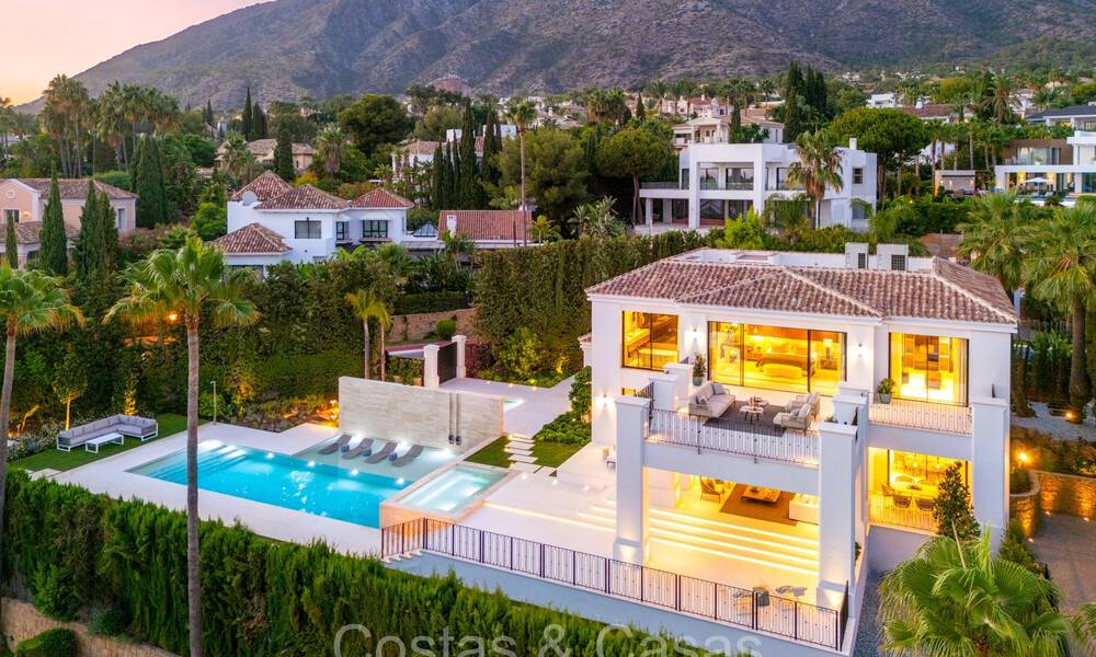 Stately luxury villa with modern Mediterranean architecture for sale in the prestigious residential area of Sierra Blanca in Marbella 72439