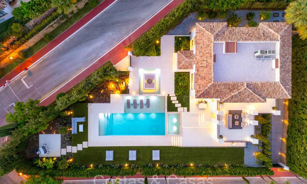 Stately luxury villa with modern Mediterranean architecture for sale in the prestigious residential area of Sierra Blanca in Marbella 72440