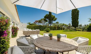 Mediterranean single storey villa for sale bordering the Aloha golf course in Nueva Andalucia, Marbella 72818 