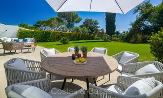 Mediterranean single storey villa for sale bordering the Aloha golf course in Nueva Andalucia, Marbella 72822 