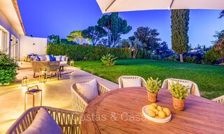 Mediterranean single storey villa for sale bordering the Aloha golf course in Nueva Andalucia, Marbella 72844 