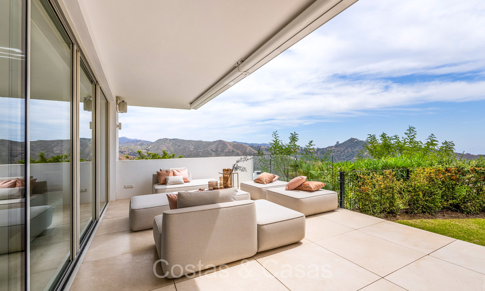 Move-in ready, modernist garden apartment with sea views for sale, a short drive from Marbella centre 72886