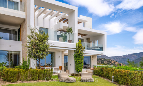 Move-in ready, modernist garden apartment with sea views for sale, a short drive from Marbella centre 72888