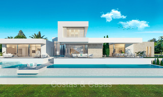 Off plan luxury villa for sale in the exclusive 5* Los Flamingos Golf Resort on the New Golden Mile, Marbella - Benahavis 73329 