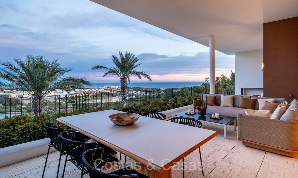 First class modern luxury apartment with breathtaking sea and golf views for sale in a 5* golf resort in Casares, Costa del Sol 73372