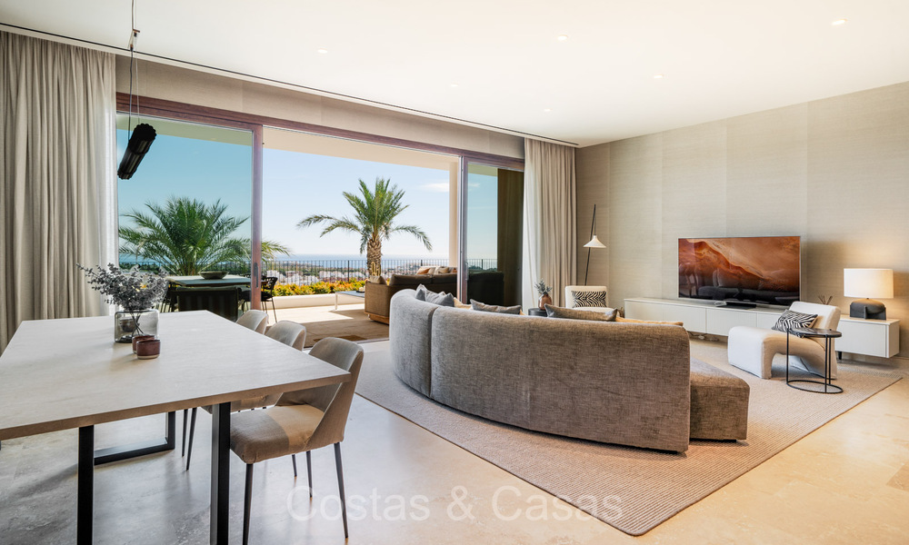 First class modern luxury apartment with breathtaking sea and golf views for sale in a 5* golf resort in Casares, Costa del Sol 73384