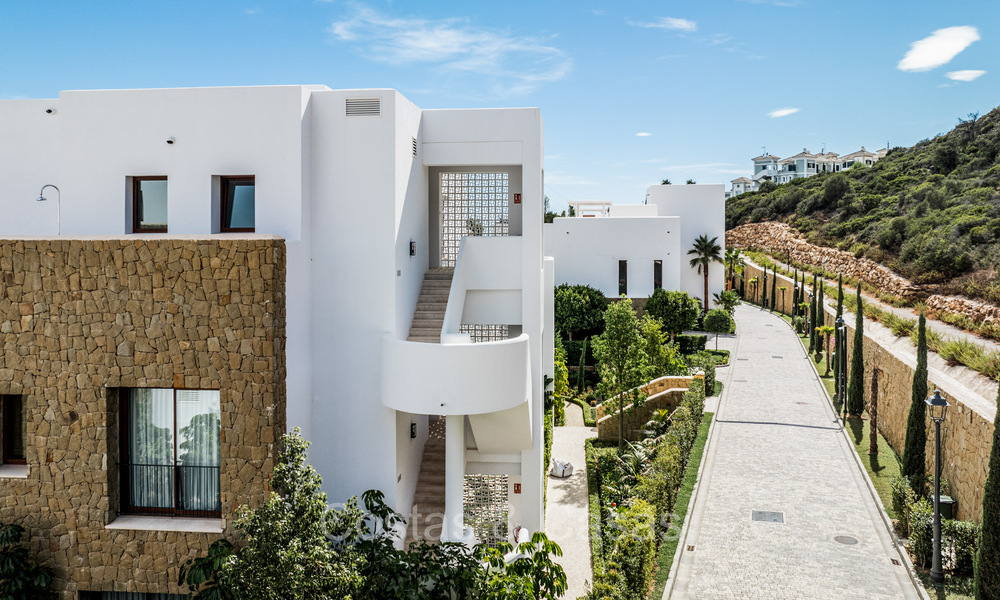 First class modern luxury apartment with breathtaking sea and golf views for sale in a 5* golf resort in Casares, Costa del Sol 73388