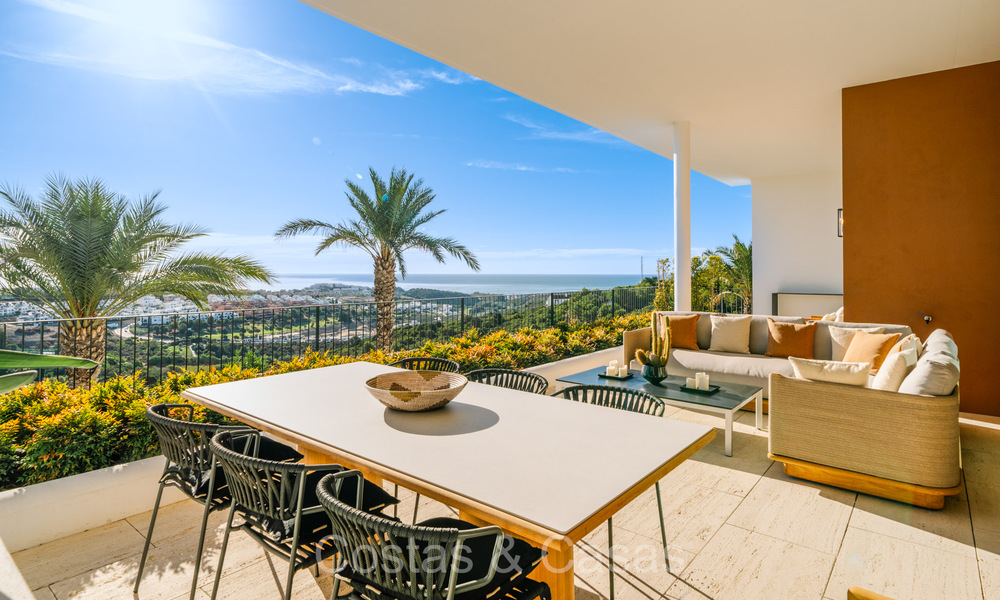 First class modern luxury apartment with breathtaking sea and golf views for sale in a 5* golf resort in Casares, Costa del Sol 73390