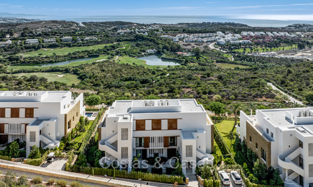 First class modern luxury apartment with breathtaking sea and golf views for sale in a 5* golf resort in Casares, Costa del Sol 73394