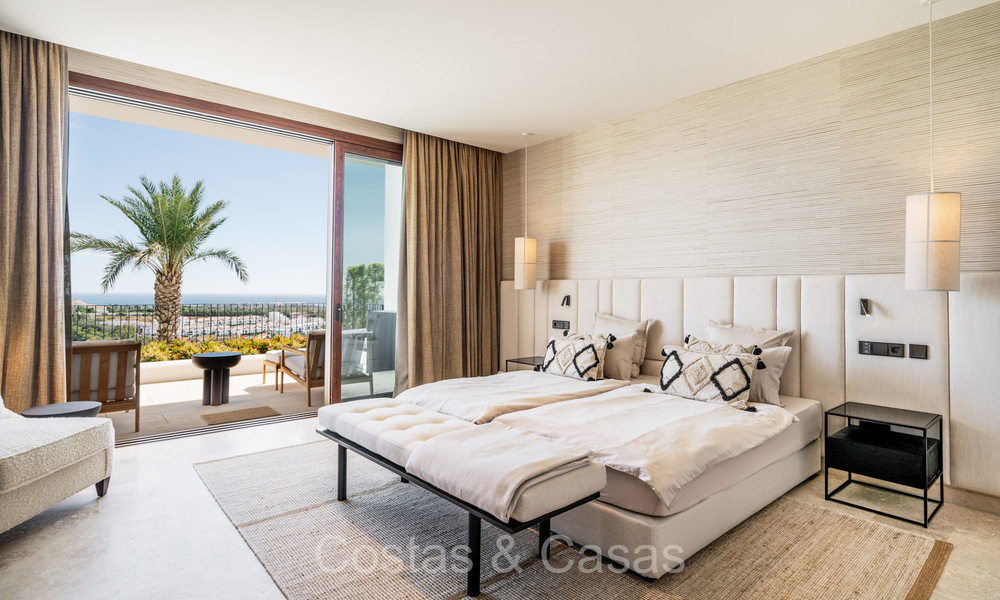 First class modern luxury apartment with breathtaking sea and golf views for sale in a 5* golf resort in Casares, Costa del Sol 73397