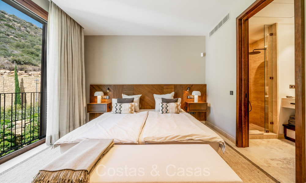 First class modern luxury apartment with breathtaking sea and golf views for sale in a 5* golf resort in Casares, Costa del Sol 73399