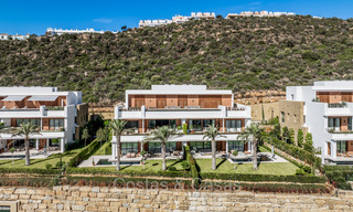 First class modern luxury apartment with breathtaking sea and golf views for sale in a 5* golf resort in Casares, Costa del Sol 73401 