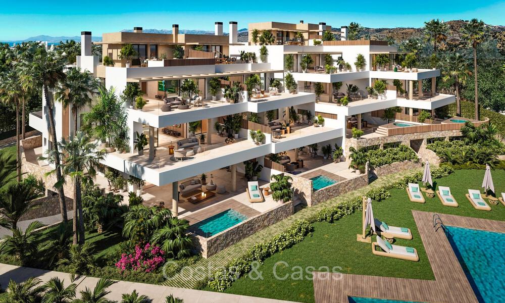 Advanced new build apartments with panoramic sea views for sale in Cabopino, east Marbella 73549