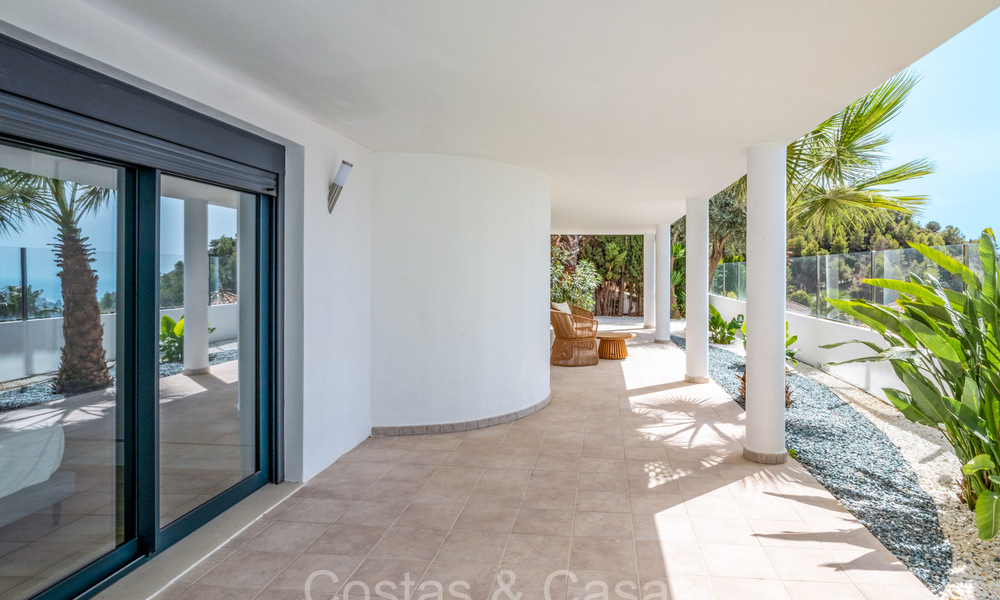 Stunning contemporary Mediterranean style villa for sale with panoramic sea views in the hills of Mijas, Costa del Sol 73637