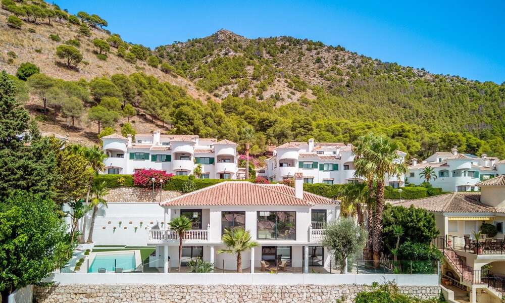 Stunning contemporary Mediterranean style villa for sale with panoramic sea views in the hills of Mijas, Costa del Sol 73641