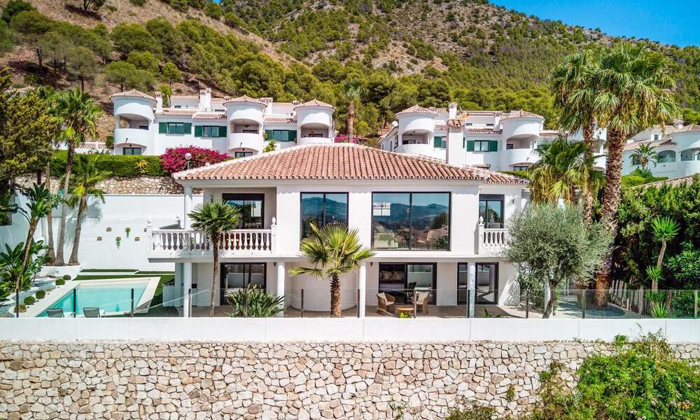 Stunning contemporary Mediterranean style villa for sale with panoramic sea views in the hills of Mijas, Costa del Sol 73642