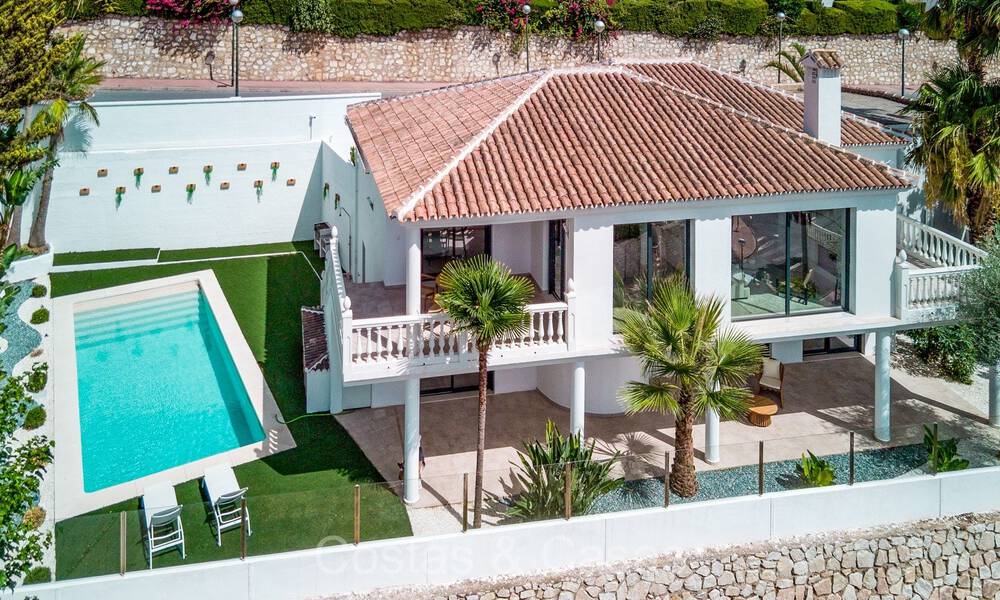 Stunning contemporary Mediterranean style villa for sale with panoramic sea views in the hills of Mijas, Costa del Sol 73645