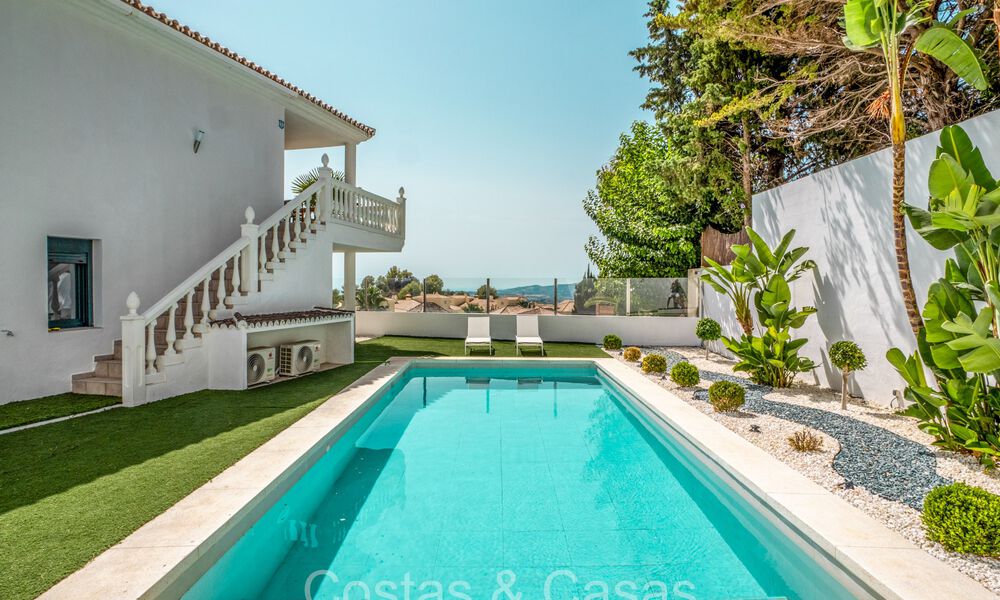 Stunning contemporary Mediterranean style villa for sale with panoramic sea views in the hills of Mijas, Costa del Sol 73679