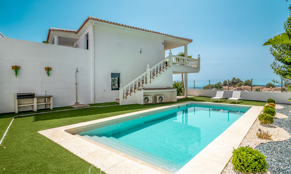 Stunning contemporary Mediterranean style villa for sale with panoramic sea views in the hills of Mijas, Costa del Sol 73680