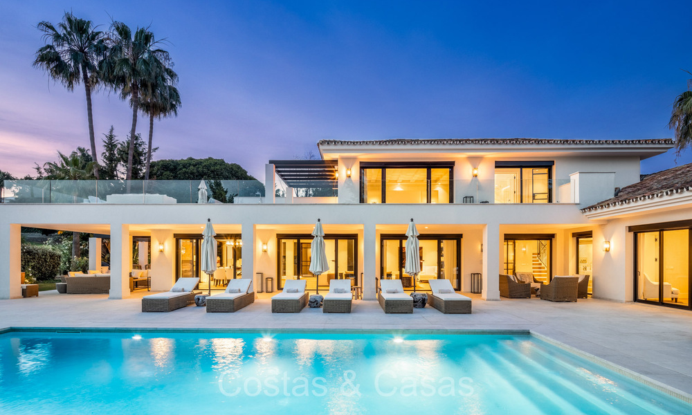 Luxurious renovated modern Mediterranean villa for sale, frontline golf in Nueva Andalucia, Marbella 73871