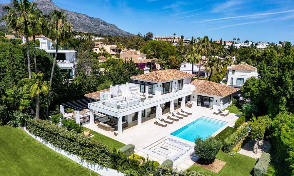 Luxurious renovated modern Mediterranean villa for sale, frontline golf in Nueva Andalucia, Marbella 73874