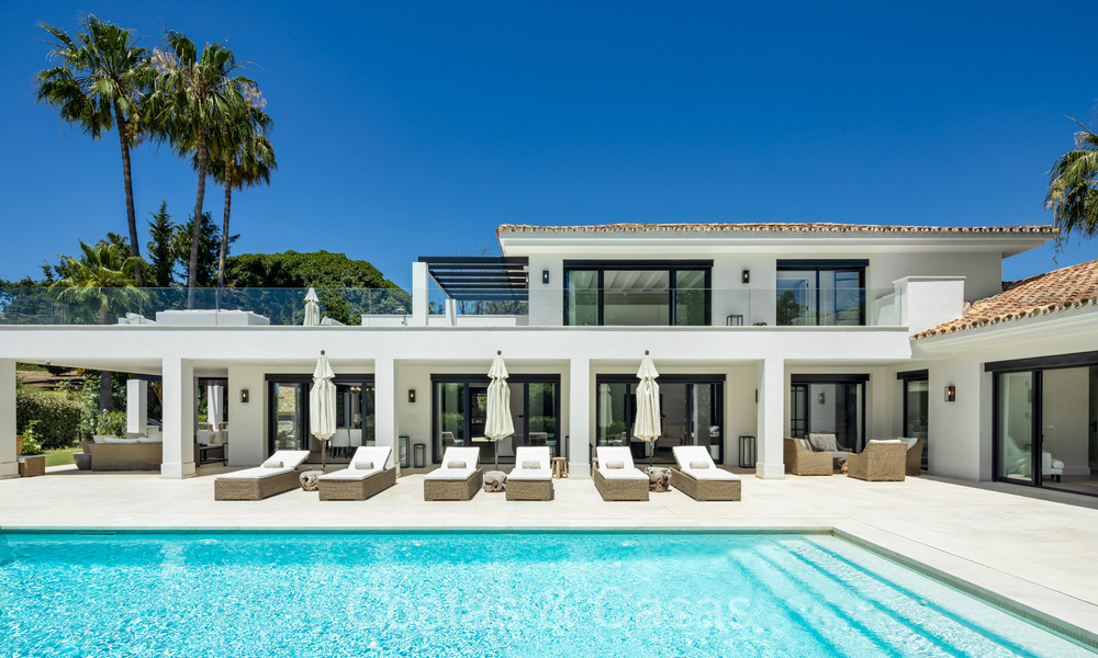 Luxurious renovated modern Mediterranean villa for sale, frontline golf in Nueva Andalucia, Marbella 73877