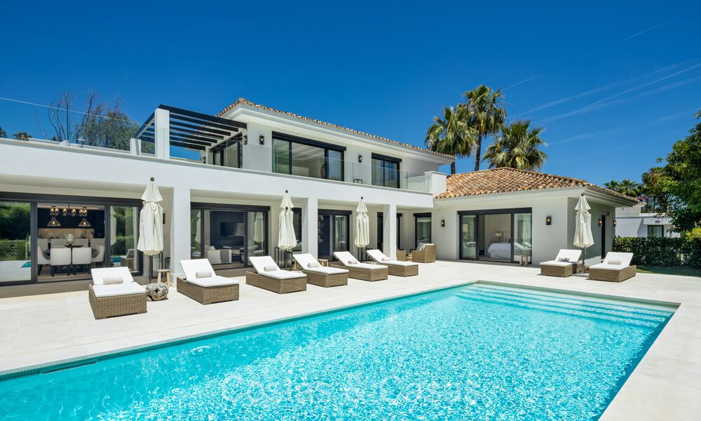 Luxurious renovated modern Mediterranean villa for sale, frontline golf in Nueva Andalucia, Marbella 73901