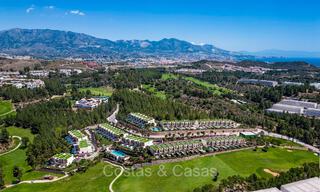 Resale! New build townhouse for sale with golf and sea views, a stone's throw from the Golf Club in Mijas Costa, Costa del Sol 74025 